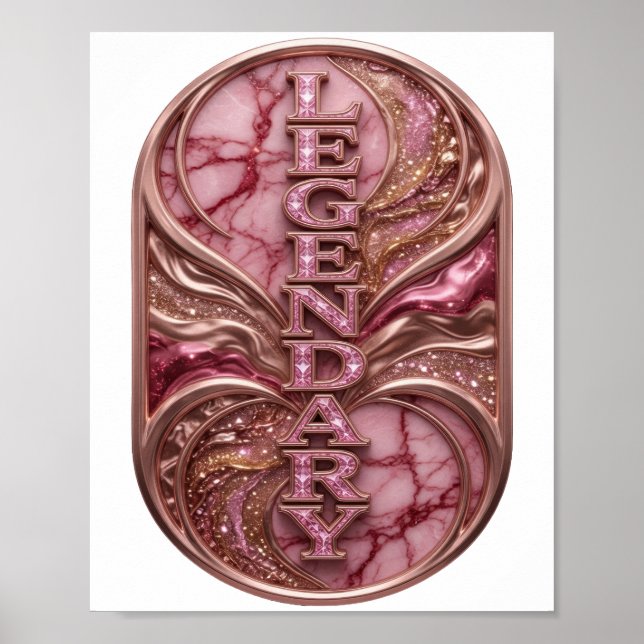 Djärvt Guld LEGENDARY Djärv Design Poster (Framsidan)