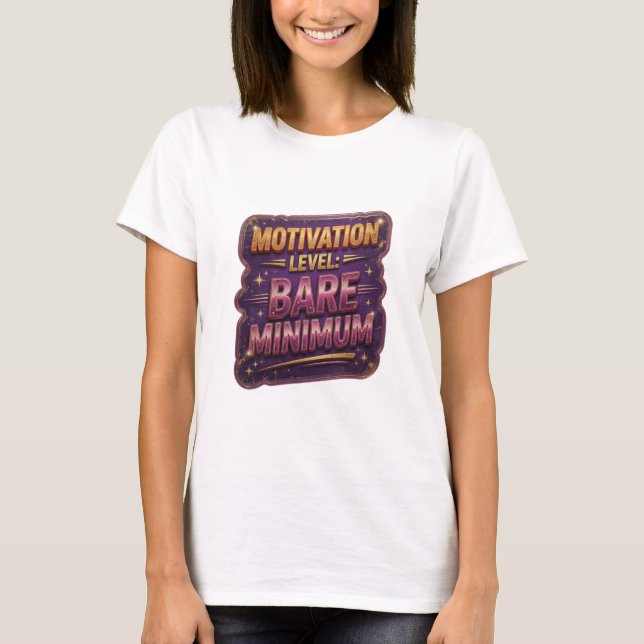 Djärvt Guld MOTIVATIONSNIVÅ MINIMI T Shirt (Framsida)