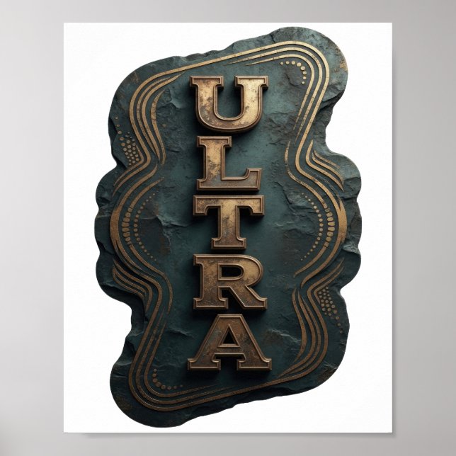 Djärvt Guld ULTRA Djärv Design Poster (Framsidan)