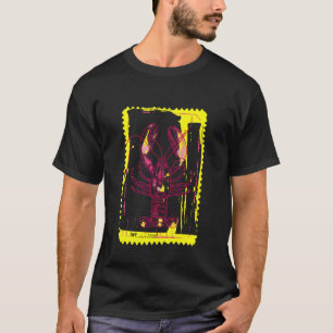 Djärvt hummertryck med livfulla gula kanter t shirt