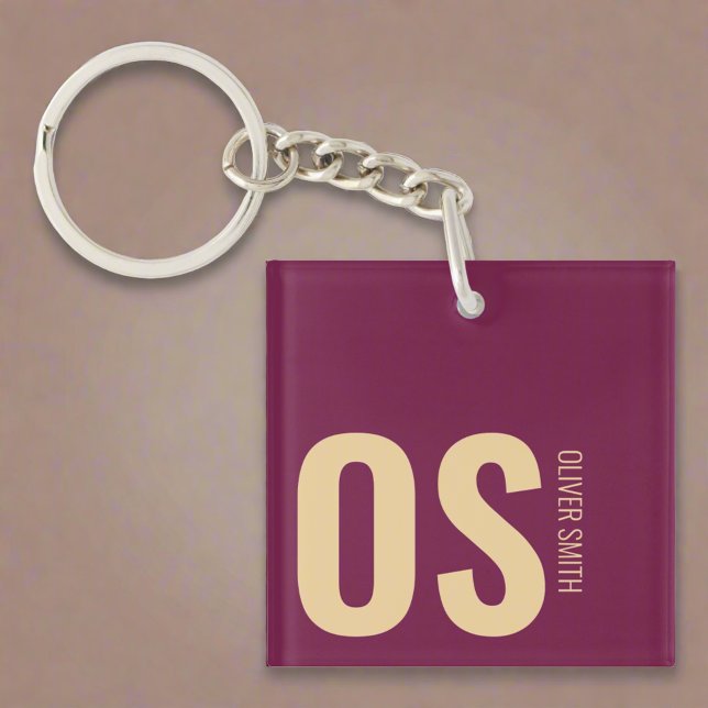 Djärvt initialmonogram namn Burgunder flickaktig  (Skapare uppladdad)