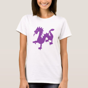 Djärvt lila drakzodiak-symbol – måntecken t shirt