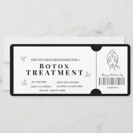 Djärvt minimalistiskt Botox-behandlingkupong inbj Inbjudningar