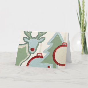 Djärvt minimalistiskt julkort kort