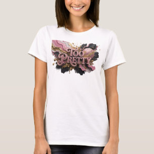 Djärvt Rött FÖR VACKERT Konstnärligt Motiv T Shirt