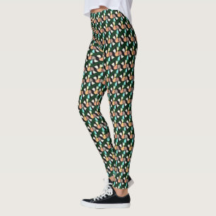 Djärvt sammanflätat abstrakt geometriskt mönster 1 leggings