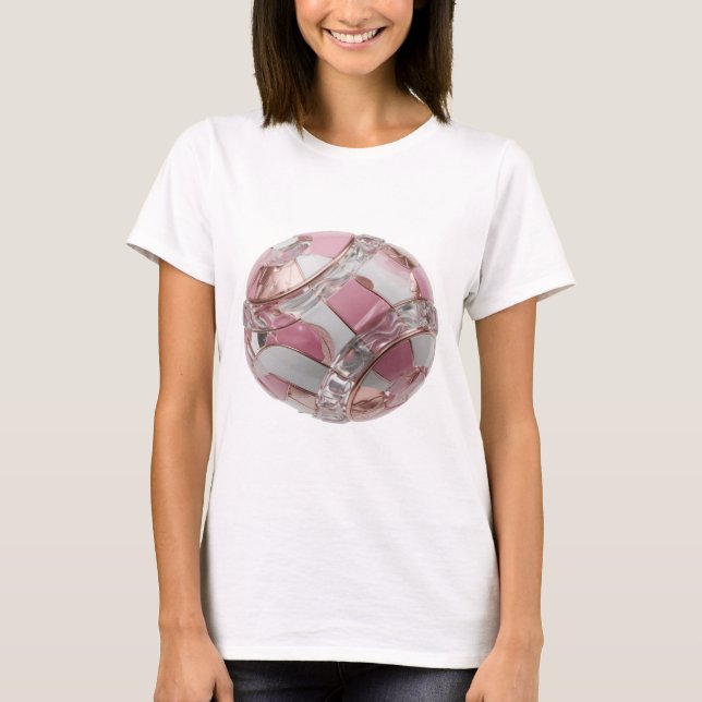 Djärvt Silver ABSTRAKT KONST Design T Shirt (Framsida)