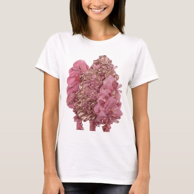 Djärvt Silver ABSTRAKT KONST Modern Design T Shirt (Framsida)