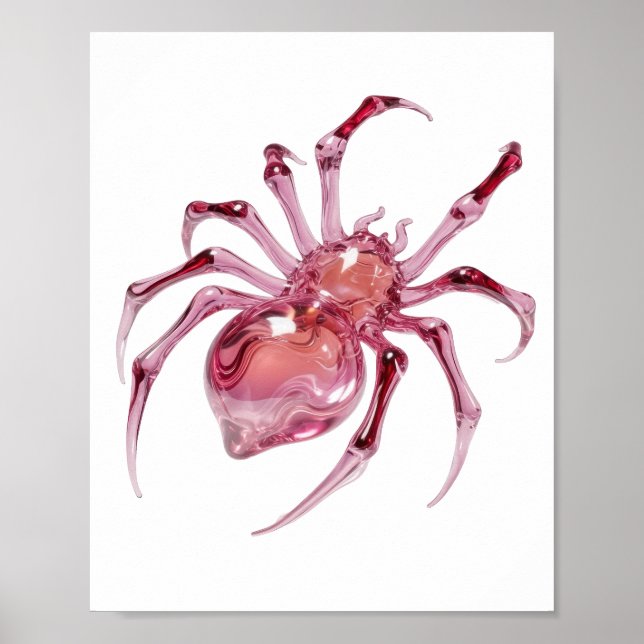Djärvt Silver GLAS SPINNAR Djärv Design Poster (Framsidan)
