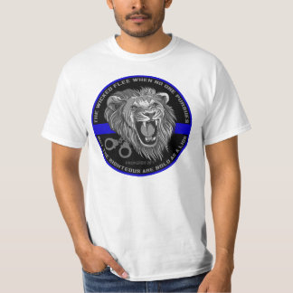 Djärvt som en lejon tunn blålinjenskjorta t-shirt