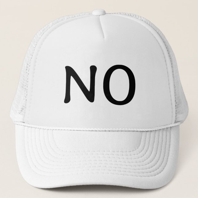 Djärvt Statement 'Nej' Minimalist Keps (Framsida)
