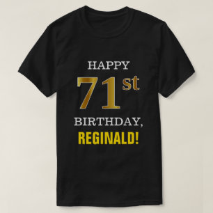 Djärvt svart, 71st födelsedag för Fauxguld med T Shirt