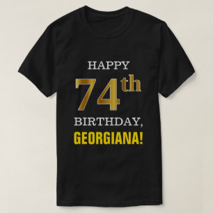 Djärvt svart, 74th födelsedag för Fauxguld med  T Shirt