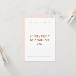 Djärvt Uttalande Bröllops RSVP-kort Inbjudningar