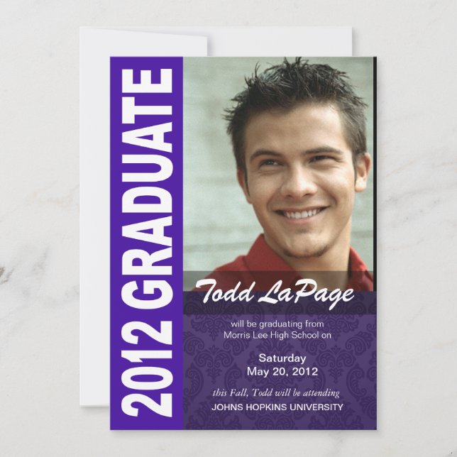 Djävlig, hip 2012 examensfoto tillkännagivande meddelande (Framsida)