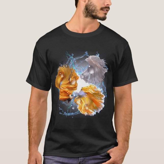 Djävlig kampfiskkonst för Betta-älskare T Shirt (Framsida)