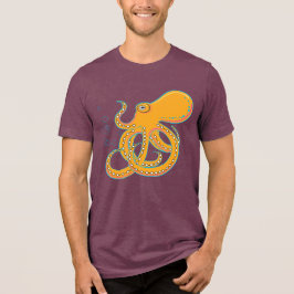 Djävlig och funky bläckfiskkonst t shirt