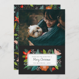 Djävlig Retro Citrus & Blommig | Foto Julkort