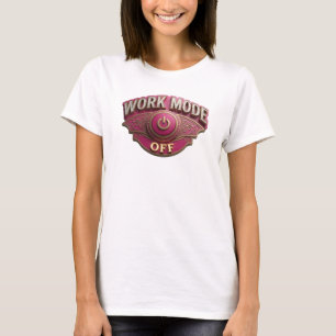 Djävlig röd WORK MODE OFF Art Print T Shirt