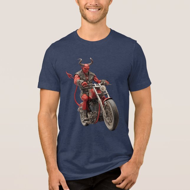 Djävul på cykel t shirt (Framsida)