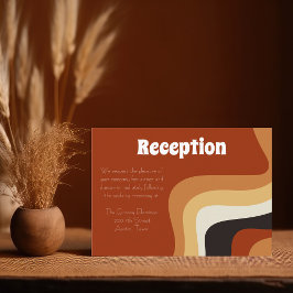 Djävul Retro Groovy 70-tal Vågor Boho Bröllopsmott Tilläggskort