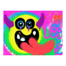 Djävul Rock N Roll Glad Emoji Graffiti