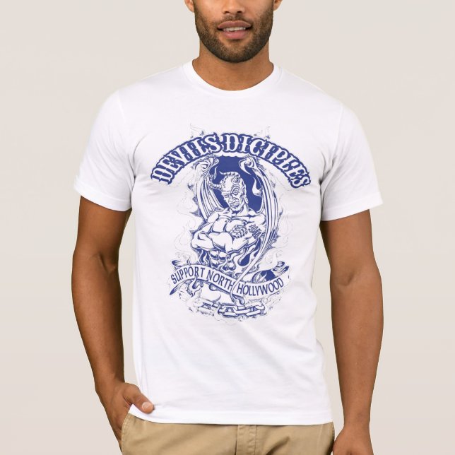 Djävular Diciples MC - bikerserviceskjorta Tee Shirt (Framsida)