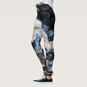 Djävulargolfbanaabstrakt, personlignamn leggings