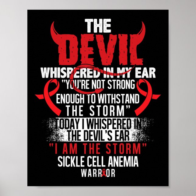 Djävulen 2- Sickle Cell Anemia Awareness Supporter Poster (Framsidan)