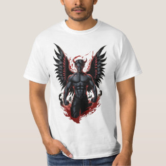 Djävulen Angel Battle T-Shirt Design