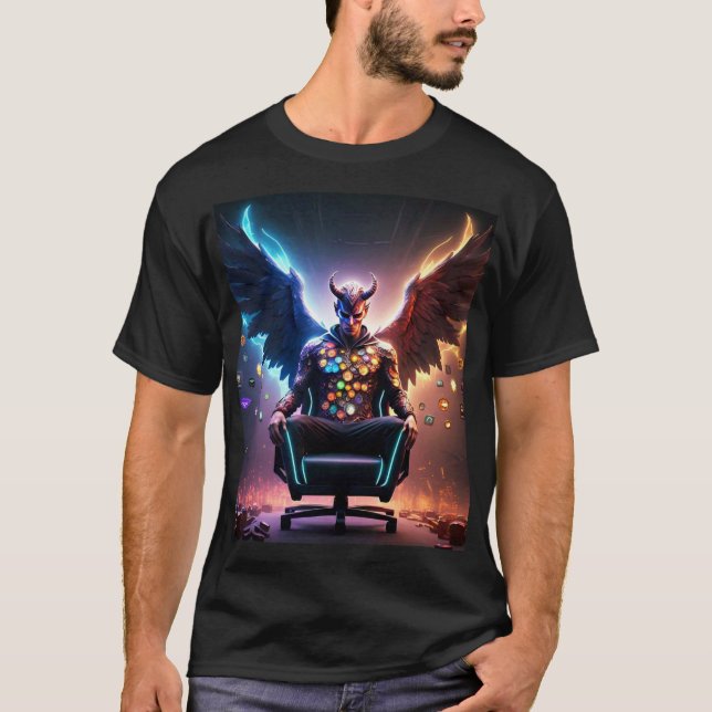Djävulen-Angel Champion - Esport Prestige T-Shirt  (Framsida)