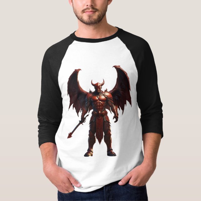 Djävulen Angel Guardian T Shirt (Framsida)