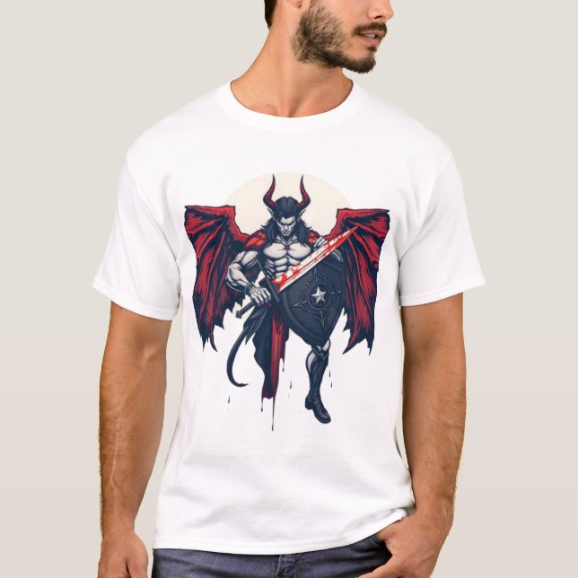 Djävulen Angel Warrior: Blood Nedfläckad Glory" T Shirt (Framsida)