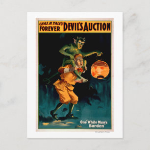 Djävulen Auction White Man's Burden Theater Vykort