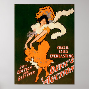 Djävulen auktionkvinna i dräktTheatre Poster