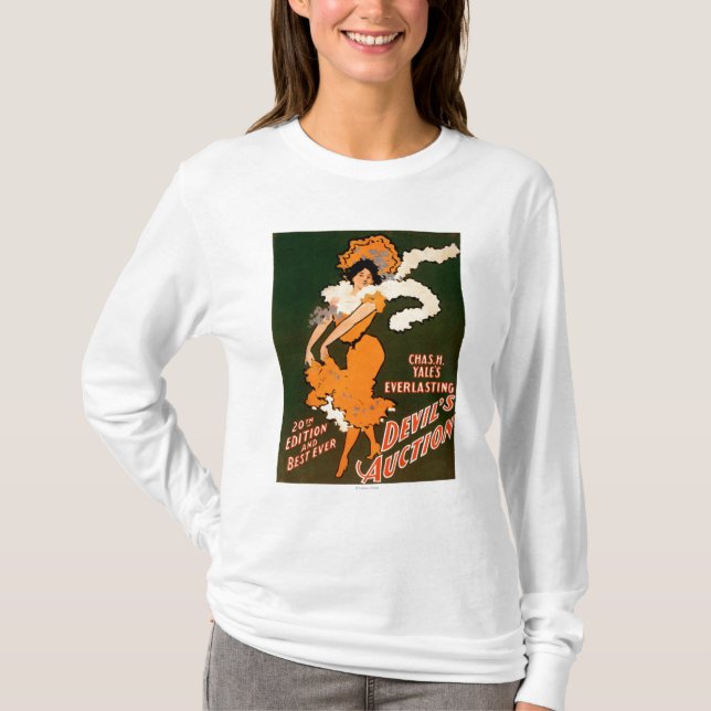Djävulen auktionkvinna i dräktTheatre Tee Shirt (Framsida)