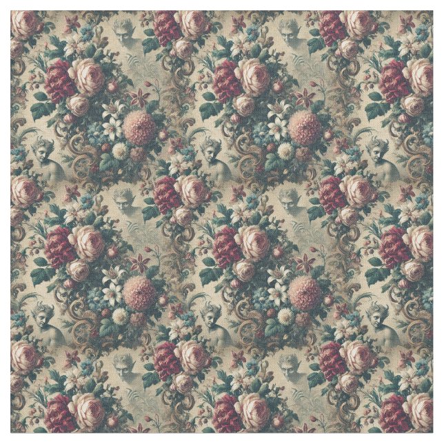 Djävulen av Dandy - Gothic Victorian Dense Tile Tyg (Närbild)