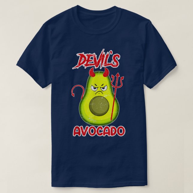 Djävulen Avocado Djävulen Satan T Shirt (Design framsida)