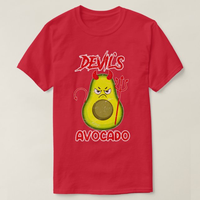 Djävulen Avocado Djävulen Satan T Shirt (Design framsida)
