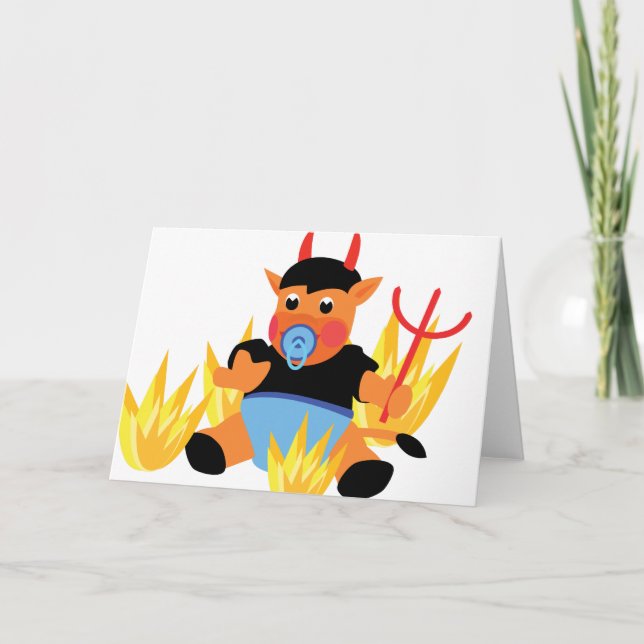 djävulen baby kort (Framsida)