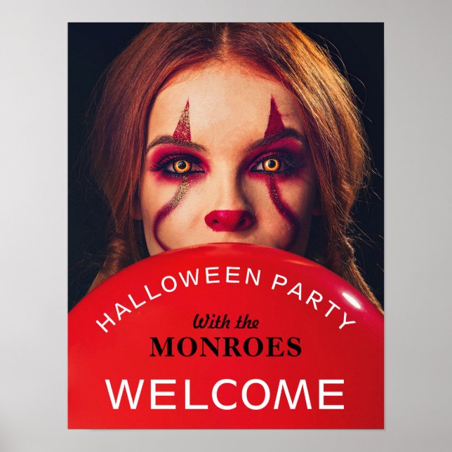 Djävulen Balloon, Halloween Welcome Poster (Framsidan)