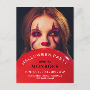 Djävulen Blegon, Halloween fest bjudan Meddelande Vykort