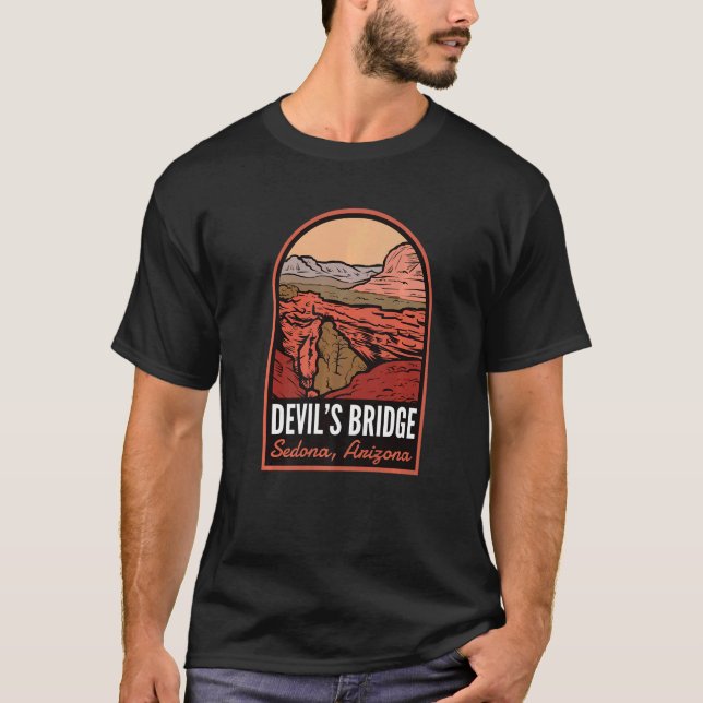 Djävulen Bridge Sedona Arizona   T Shirt (Framsida)
