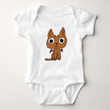 Djävulen Cat Handdragen Tecknad Cute