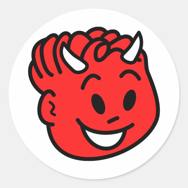 Djävulen Child Runt Klistermärke (Framsida)