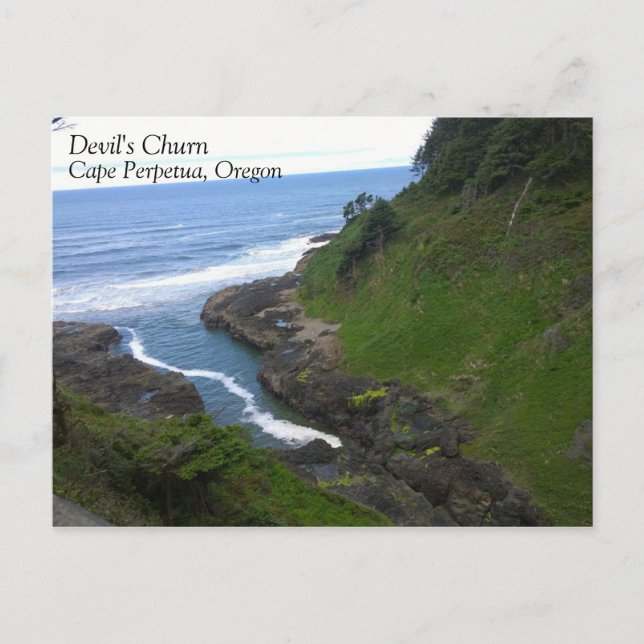 Djävulen Churn, Cape Perpetua, ELLER Vykort (Framsida)
