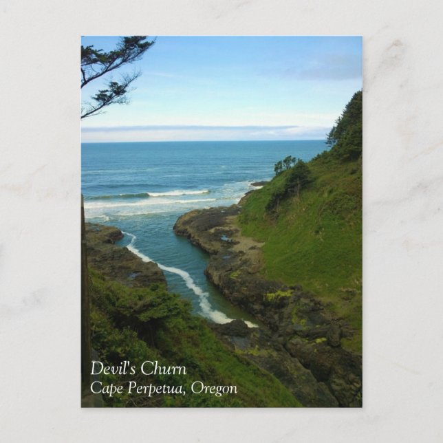 Djävulen Churn, Cape Perpetua, ELLER Vykort (Framsida)