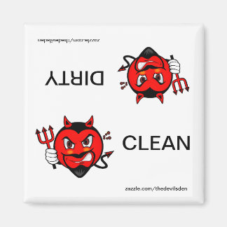 Djävulen Clean Dirty Dishwasher Magnet