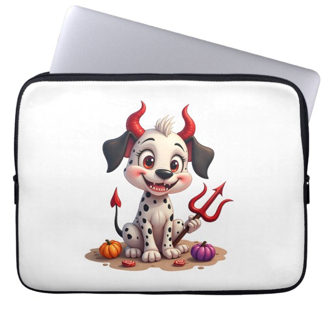 Djävulen Dalmatian MisChief Laptop Fodral (Framsidan)