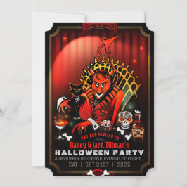 Djävulen Delight II Halloween fest-inbjudan Inbjudningar